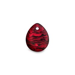 Carezza Goccy single stone Abalone in red resin flat 15 mm MY iMenso