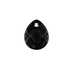 Carezza Goccy single stone Black Glass faceted 15 mm MY iMenso