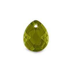 Carezza Goccy single stone Olive Green CZ faceted 15 mm MY iMenso