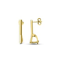 Creoli Carezza oorstekers Plano verguld voor M&L stones