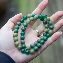Heide Heinzendorff ketting donker groen 45 cm