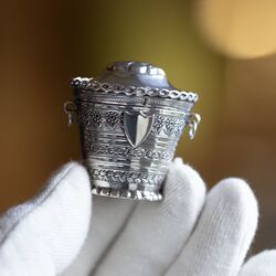 antiek zilver lodereinmandje Schoonhoven 19e eeuw