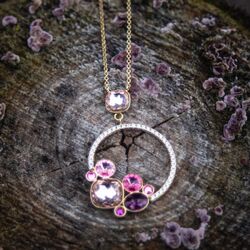 Sieradenset Kaleidoscope roze van Spark Jewelry