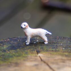 Saturno zilveren golden retriever met emaille