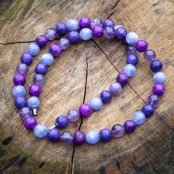 Heide Heinzendorff ketting amethist jaspis kwarts 8 mm