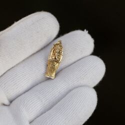 Vintage 9 karaat gouden sarcograaf die open kan gemaakt door Adler Jewellers te Londen