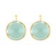 Heide Heinzendorff ronde vergulde aanhangers licht groen E73