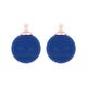 Heide Heinzendorff bol aanhangers donker blauw E81 rosé verguld zilver stokje