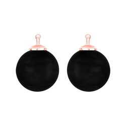 Heide Heinzendorff roséverguld zilveren aanhangers bol zwart E81