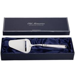 Zilveren kaasschaaf met parelrand Schoonhoven, graveerbaar