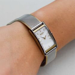 Boccia titanium bicolor dameshorloge rechthoekig 3304-02