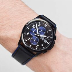 Boccia heren horloge zwart blauw 3747-03