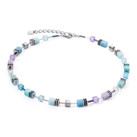 COEUR DE LION GeoCUBE Iconic collier aqua lila 2838-10-2026