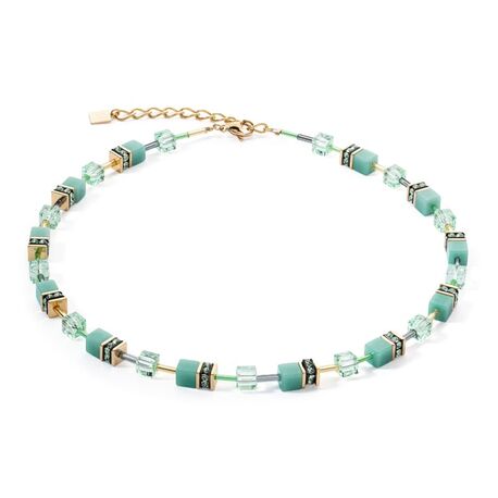 GeoCUBE® Iconic Mono Gold groen Coeur de Lion collier 4020-10-0533
