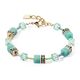 GeoCUBE® Iconic Mono Gold groen Coeur de Lion armband 4020-30-0533