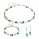 GeoCUBE sieradenset Iconic Mono Gold groen Coeur de Lion oorbellen 4020-0533