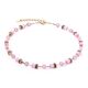 Coeur de Lion collier 4020-10-1920 GeoCUBE® Iconic Mono Gold ketting roze