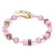 Coeur de Lion armband 4020-30-1920 GeoCUBE® Iconic Mono Gold armband roze