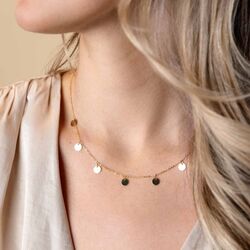 ZINZI Gold 14k gouden ketting hartjes ZGC167