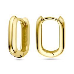 Geelgouden oorringen 19 x 4 mm mat - glanzend