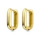 Geelgouden oorringen 19 x 4 mm mat - glanzend