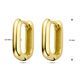 Geelgouden oorringen 19 x 4 mm mat - glanzend