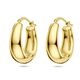 Geelgouden brede oorringen 4,5 mm diameter 17 mm