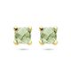 Gouden oorknoppen met groen amethist