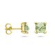 Gouden oorknoppen met groen amethist