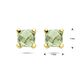 Gouden oorknoppen met groen amethist