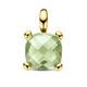 Gouden hanger met vierkant groen amethist