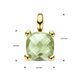 Gouden hanger met vierkant groen amethist