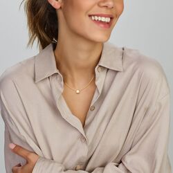 Gouden vierkante hanger groen amethist