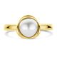 Gouden zoetwater parelring 9 x 10 mm