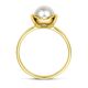 Gouden zoetwater parelring 9 x 10 mm