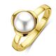 Gouden zoetwater parelring 9 x 10 mm