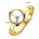 Gouden zoetwater parelring 9 x 10 mm