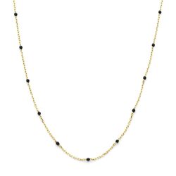 Gouden ketting met zwart emaille