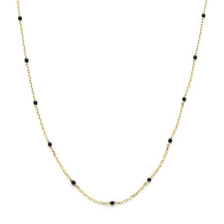Gouden ketting met zwart emaille