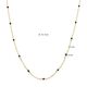 Gouden ketting met zwart emaille