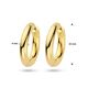 Gouden klapoorringen ronde buis van 4 mm