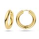 Gouden klapoorringen ronde buis van 4 mm