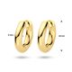 Gouden klapoorringen ronde buis van 4 mm