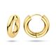 Gouden klapoorringen ronde buis van 4 mm