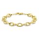 Gouden schakelarmband 9 mm breed en draaglengte 19,5 cm