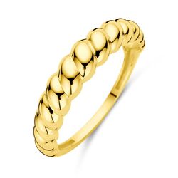Gouden ring gedraaid patroon