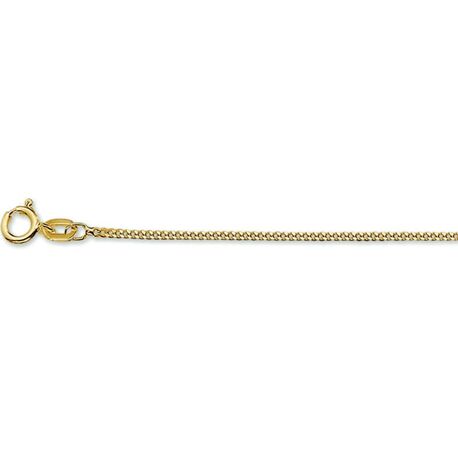 Gouden schakel collier 9 mm 45 cm