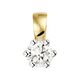 Bicolor gouden hanger met 0,10ct diamantje briljant geslepen
