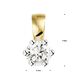 Bicolor gouden hanger met 0,10ct diamantje briljant geslepen