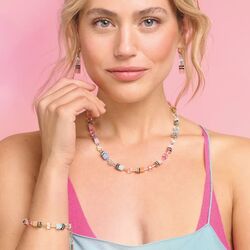 Coeur de Lion oorbellen 2838-20-1576 Iconic aqua abrikoos